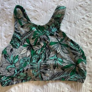green halter bikini top